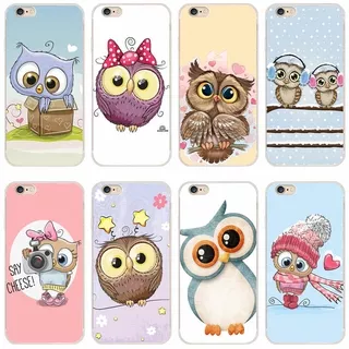 iphone 5 5s se 6 6s plus 7 plus 8 Case TPU Soft Silicon Protecitve Shell Phone casing Cover Cute Owl Hearts Lover