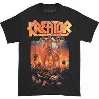 Baju Kaos Band Kreator Men`s Warrior T-Shirt Black