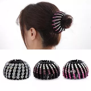 IKAT RAMBUT KOREA HAIR BUCKLE DIAMOND BIRD NEST / JEPIT PONYTAIL