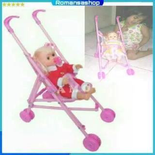 mainan edukatif boneka stroller baby fun toys murah edukasi bayi anak perempuan cewek
