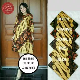 ATASAN TUNIK WANITA BATIK TUNIK BATIK PARANG BAJU BATIK MOTIF PARANG MURAH MERIAH FREE ONGKIR PARANG