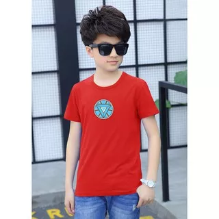 Kaos Anak / Baju Anak / Tshirt Anak Superhero Motif Arc Reactor Ironman