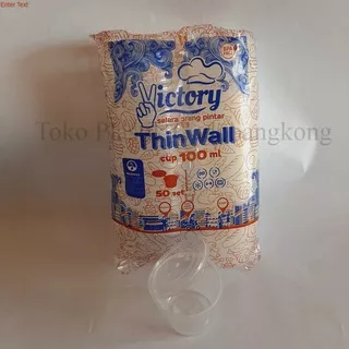 Gelas Pudding 100ml + Tutup / Thinwall Wadah Cup Saus Sambal 100 ml