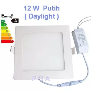 Lampu Led Panel Kotak 12W Putih Daylight / Downlight Tipis Kotak 12W