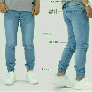 CELANA JEANS PRIA - JOGGER JEANS - MEN N CLOTH DENIM - PINGGANG KARET