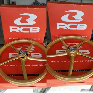 VELG RACING BOY DEPAN JUPITER Z -  JUPITER MX - MIO - F1ZR -  VEGA R  GOLD  UK 120 RING 17 RCB MALAYSIA