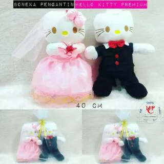 Boneka pengantin hello kitty boneka wedding couple