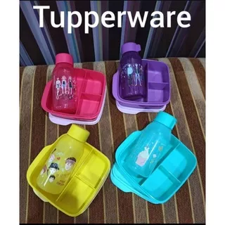 lolly tup set/tempat makan tupperware/tempat minum tupperware