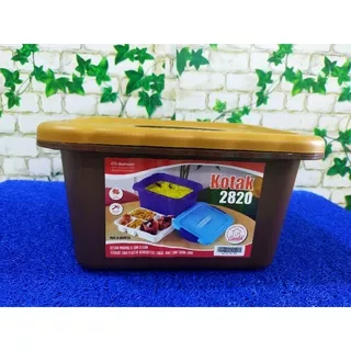 TOPLES SEGI BESAR KOTAK HAKONE / 2820 / TOPLES BERKATAN / TOPLES ACARA ULANG TAHUN / TOPLES KOTAK / TOPLES PENYIMPANAN / TOPLES KUE / TOPLES MAKANAN / TOPLES KRUPUK / WADAH SNACK / WADAH SERBAGUNA