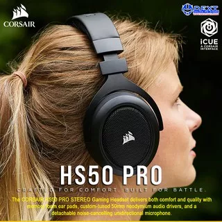 Corsair HS50 Pro Stereo Gaming Headset - Carbon