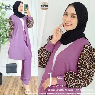 Leona Set by Ori Uwais Hijab Setelan Gamis Atasan dan Bawahan Muslimah