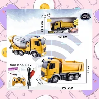 mobil remot dump truck dan truck molen RC mobil kontruksi