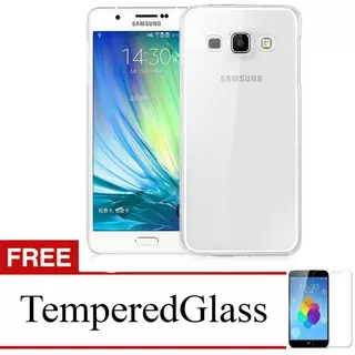 Case for Samsung Galaxy E7 / E700 - Clear + Gratis Tempered Glass - Ultra Thin Soft Case