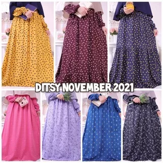 Ditsy Sleepwear Nightgown Ditsy Juni Juli Agustus September Oktober November 2021