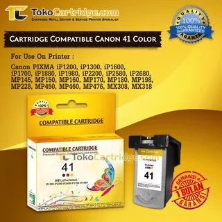 Cartridge Compatible Canon CL-41 CL41 41 Color, Tinta Printer Canon iP1200 iP1300 iP1600