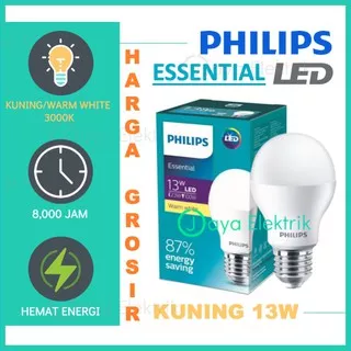 PHILIPS LAMPU LED ESSENTIAL 13 W 13W 13 WATT KUNING WARM WHITE GROSIR MURAH ORIGINAL