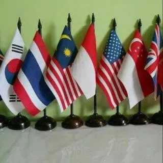 Bendera Meja Negara Lengkap Semua Negara adav Plus Tiang Kayu Bendera Meja Negara Dunia