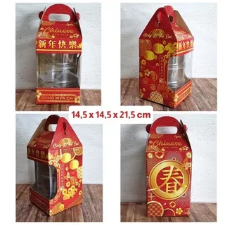 Dus Toples isi 3 500gr hardtop Box Kue kering imlek chinese new year parsel hampers