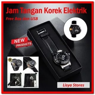 Jam Tangan Pria >> Korek Api Elektrik USB Charger / Jam Tangan Analog / Cowok Lighter Men Watch