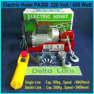 Electric Hoist PA300 220V 220 Volt Crane Katrol Listrik Winch Derek