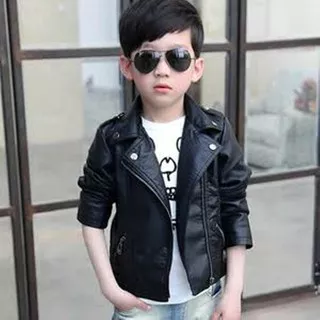 Jaket Kulit Anak Laki-laki Perempuan Rock n Roll Terbaru Murah