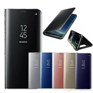 [ Samsung J6 / J6+ / J7 / J7 Core / J7 Prime / J7 Pro ] Flip Case Clear View Standing Mirror Cover