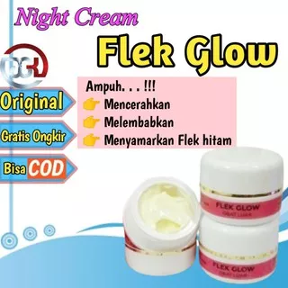 [ COD ] Night cream flek glow - krim malam flek glow - cream penghilang flek hitam bekas jerawat