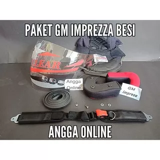 MURAH... PAKET GM IMPREZZA BESI, Busa helm Custom GM IMPREZZA BESI & Kaca helm GM IMPREZZA, TALI HELM, LIS KARET