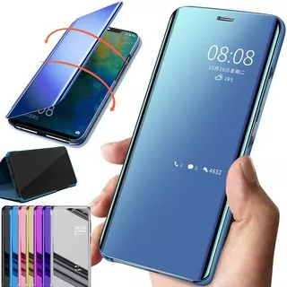 SAMSUNG GALAXY S6 /S6 EDGE /S7 /S7 EDGE /S8 / S8 PLUS /S9 /S9 PLUS Case Clear View Flip Mirror Casing Cover Standing