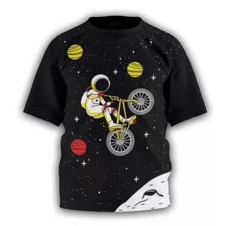 Baju Anak / Kaos Anak Motif Astronot Sepeda 1 - 10 Tahun