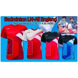 Jersey badminton lining atasan olahraga pria kaos lining bulutangkis baju olahraga pria wanita M L XL XXL jersey murah berkualitas motiv printing ekonomis set pakaian olahraga kaos jersey badminton baju lining all england timnas bulutangkis indonesia