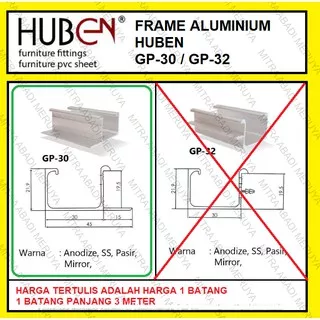 Profil Frame Handle Alumunium Aluminium HUBEN GP 30 GP30 GP-30