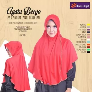 AGATA BERGO PAD ORIGINAL BY NIBRAS HIJAB KERUDUNG LANGSUNG INSTAN JILBAB FASHION MUSLIM WANITA BAHAN REINI POLYSPANDEX PREMIUM POLOS WARNA MERAH CABE PENGAJIAN LEBARAN RAMADHAN KONDANGAN KERJA KULIAH SEKOLAH MURAH TERJANGKAU PROMO COD