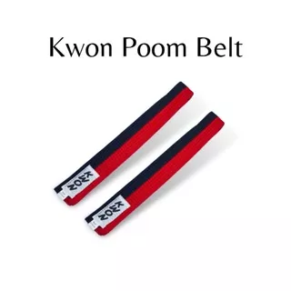 Sabuk Taekwondo Anak Merah Hitam - Kwon POOM Belt
