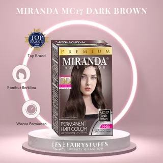 Miranda Hair Color Premium Cat Pewarna Rambut Miranda MC 17 Dark Brown