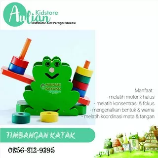 Mainan Edukasi / Mainan Kayu - Timbangan Katak