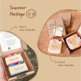 Souvenir Pernikahan Ulang Tahun Sabun Natural dengan packaging Box By Papoe