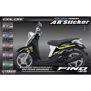 FINO STICKER STRIPING FINO FI - STIKER MOTOR FINO FI LIST VARIASI HOLOGRAM AR 06 RACING