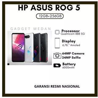 HP Asus ROG Phone 5 RAM 12/256 GARANSI RESMI - GADGET MEDAN