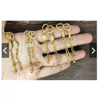 deb`s collection Anting Xuping Gantung 2 Model Perhiasan Lapis Emas 12#
