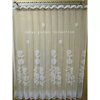 Vitrase polos Vitrase gorden Gorden vitrase Motif Bunga Matahari - Gorden Siang -  Gorden Dalam