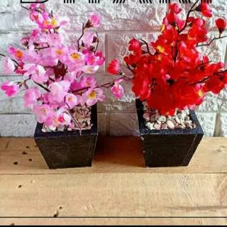 bonsai sakura bunga sakura artificial utk meja