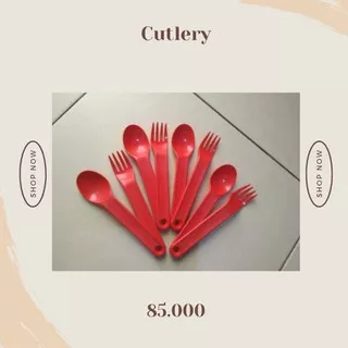 Cutlery merah (4pasang)