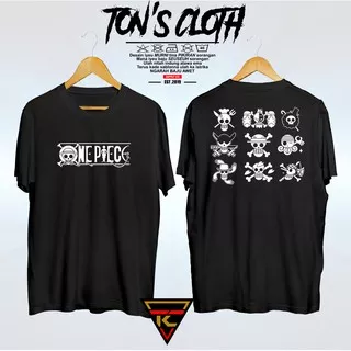 KAOS BAJU ANIME ONE PIECE LOGO-LOGO ONE PIECE TERLARIS - TONS CLOTH