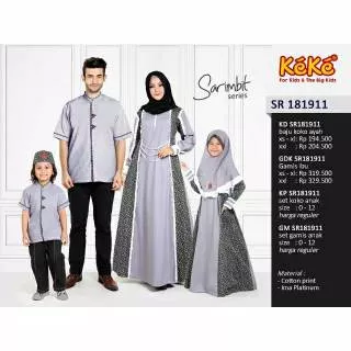 GAMIS SARIMBIT  KEKE COLLECTION IBU - ANAK SR181911 ABU