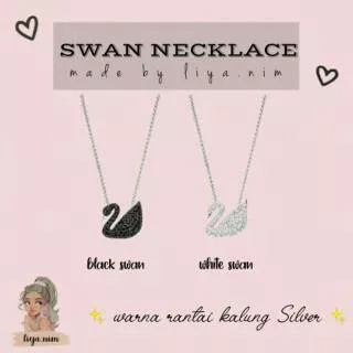 SWAN NECKLACE / BLACK SWAN / WHITE SWAN (include box)