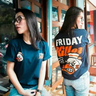 Kaos Tshirt Friday Killer Duck Lengan Pendek Unisex Keren Murah Grosir Distro Bandung GATS