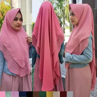 KHIMAR CERUTI BABYDOLL AISYAH 001 / KHIMAR CERUTI TERBATU 2020 / JILBAB CERUTI TERBARU / KERUDUNG