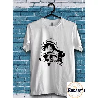 TSHIRT ONE PIECE KAOS TOKOH ONEPIECE MONKEY D LUFFY DAN TONY TONY CHOPPER ESKLUSIVE