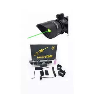 Laser Scope Green Dot / Red dot include Mounting Free Baterai